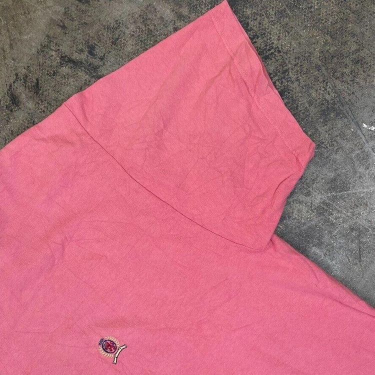 Tommy Hilfiger T-Shirt 90s Vintage Crest USA Tee, Pink, Mens Large image 4
