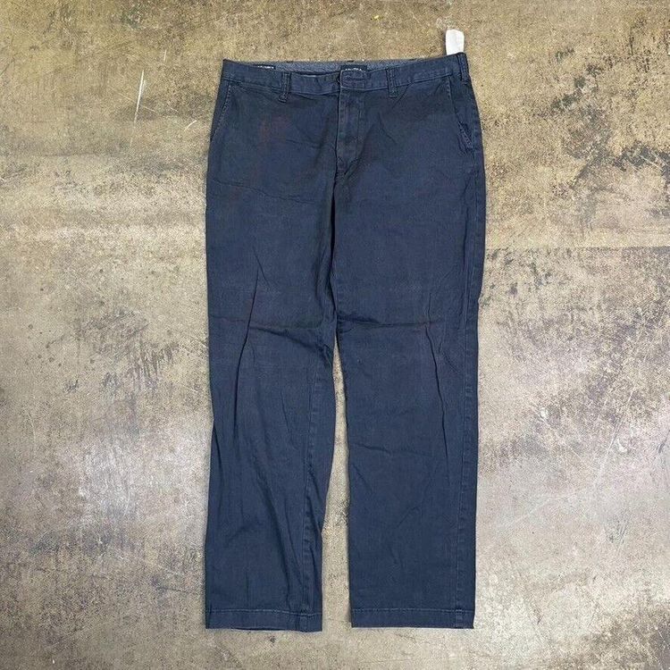 Nautica Trousers Chino Golf 90s Straight Leg Pants, Navy, Mens 36x30 1
