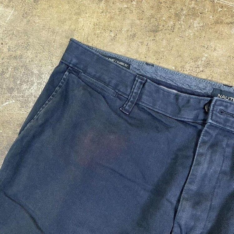 Nautica Trousers Chino Golf 90s Straight Leg Pants, Navy, Mens 36x30 4
