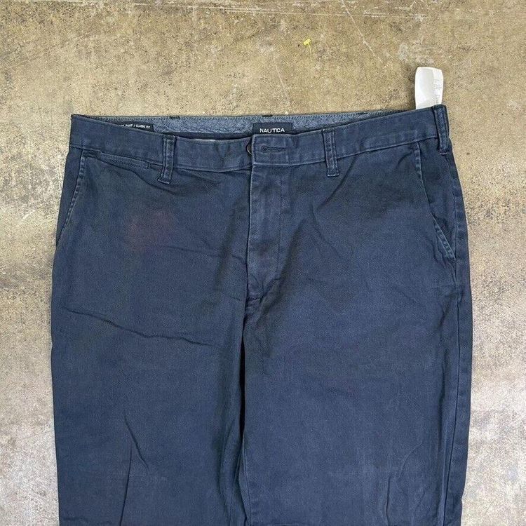 Nautica Trousers Chino Golf 90s Straight Leg Pants, Navy, Mens 36x30 3