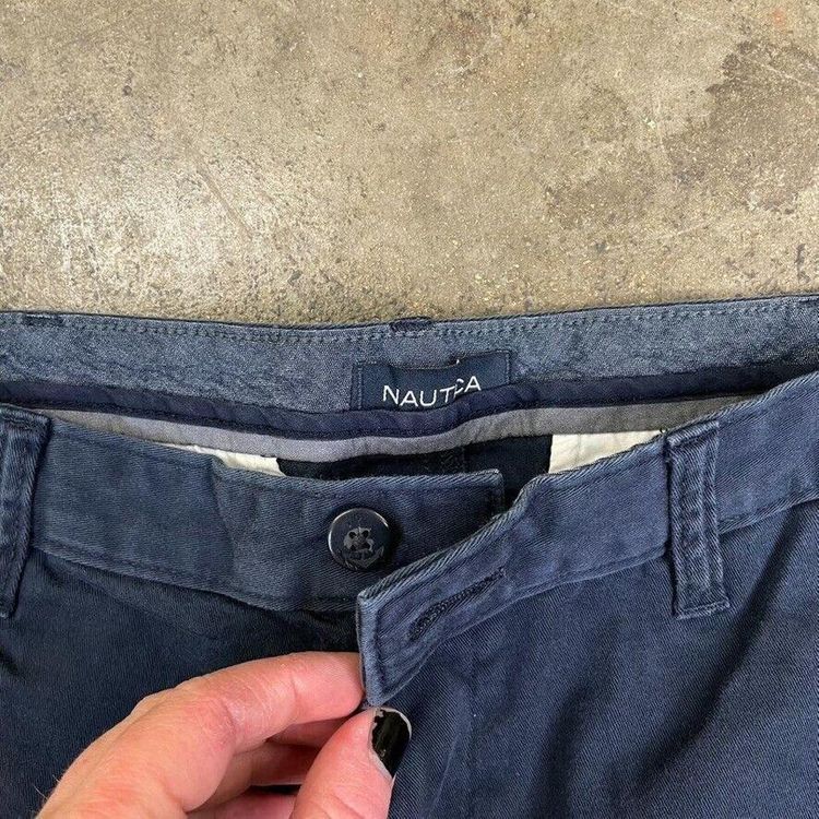 Nautica Trousers Chino Golf 90s Straight Leg Pants, Navy, Mens 36x30 5