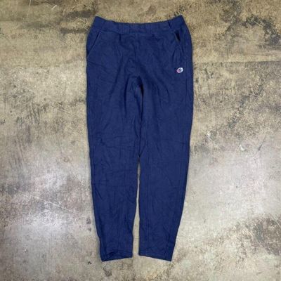 Champion Joggers Sports Vintage Gym Tracksuit Bottoms, Navy Blue, Mens Medium 1