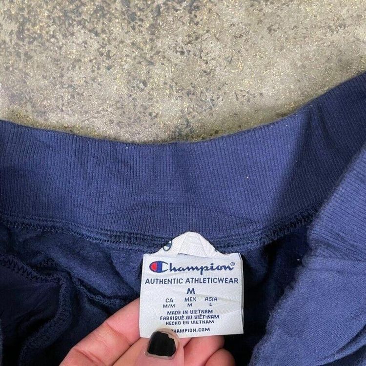 Champion Joggers Sports Vintage Gym Tracksuit Bottoms, Navy Blue, Mens Medium 6