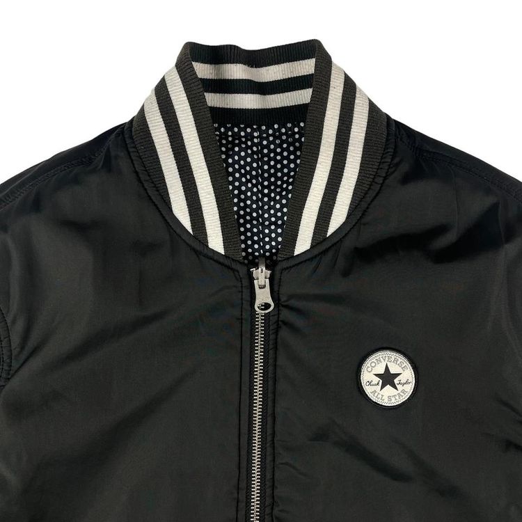 Converse Reversible Bomber Jacket Black / Polka Dot Womens Medium (UK6-8) image 3