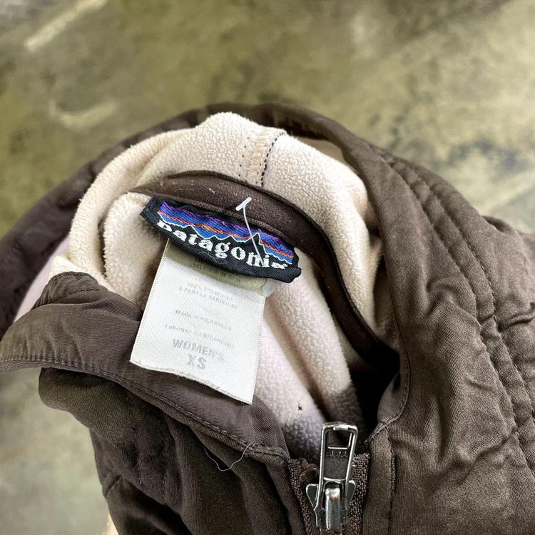 Patagonia Jacket Full-Zip Windbreaker Fleece Lined Coat, Brown, Womens XS 5