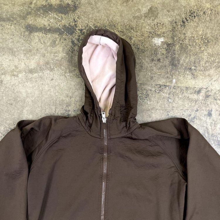 Patagonia Jacket Full-Zip Windbreaker Fleece Lined Coat, Brown, Womens XS 2