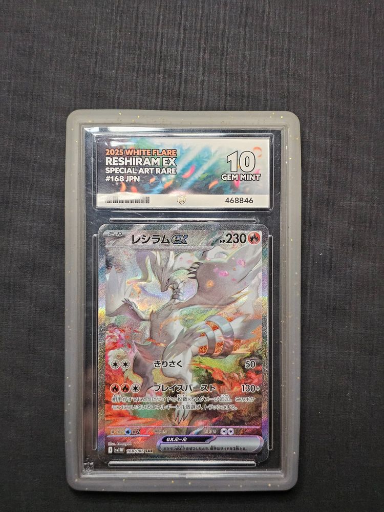 Reshiram Ex 168/086 Ace Gem Mint 10 obraz 1