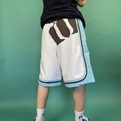 Vintage y2k baggy animal board shorts white. 3