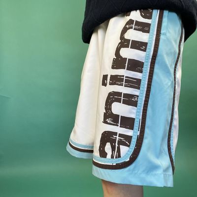 Vintage y2k baggy animal board shorts white. 5