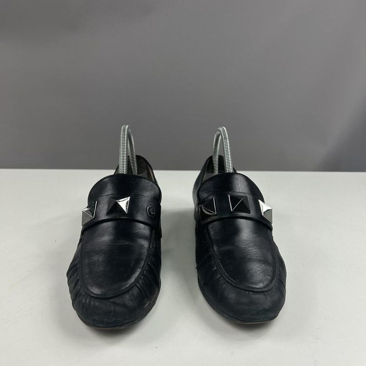Valentino leather black loafers flats image 2