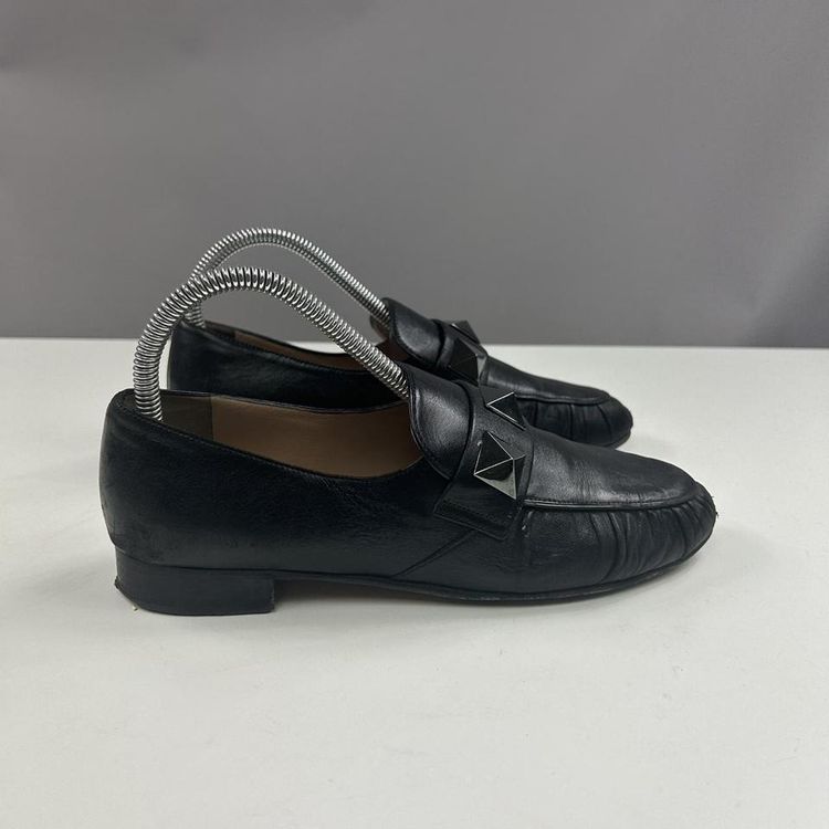 Valentino leather black loafers flats image 4
