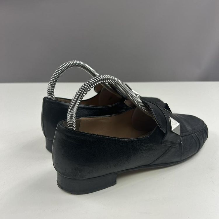 Valentino leather black loafers flats image 5