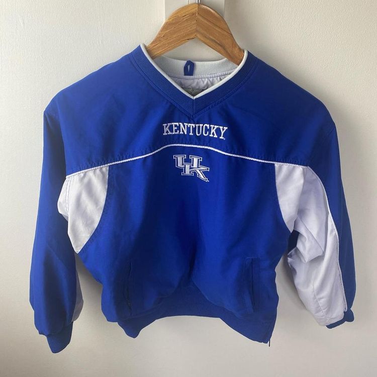 American Vintage Vintage 90s deadstock university of Kentucky pullover jacket / jumper / sweatshirt in blue and white product image