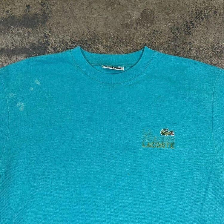 Lacoste Chemise T-Shirt 90s Logo Sports Tee, Green, Mens 5 Large image 2