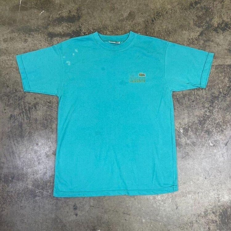 Lacoste Chemise T-Shirt 90s Logo Sports Tee, Green, Mens 5 Large image 1