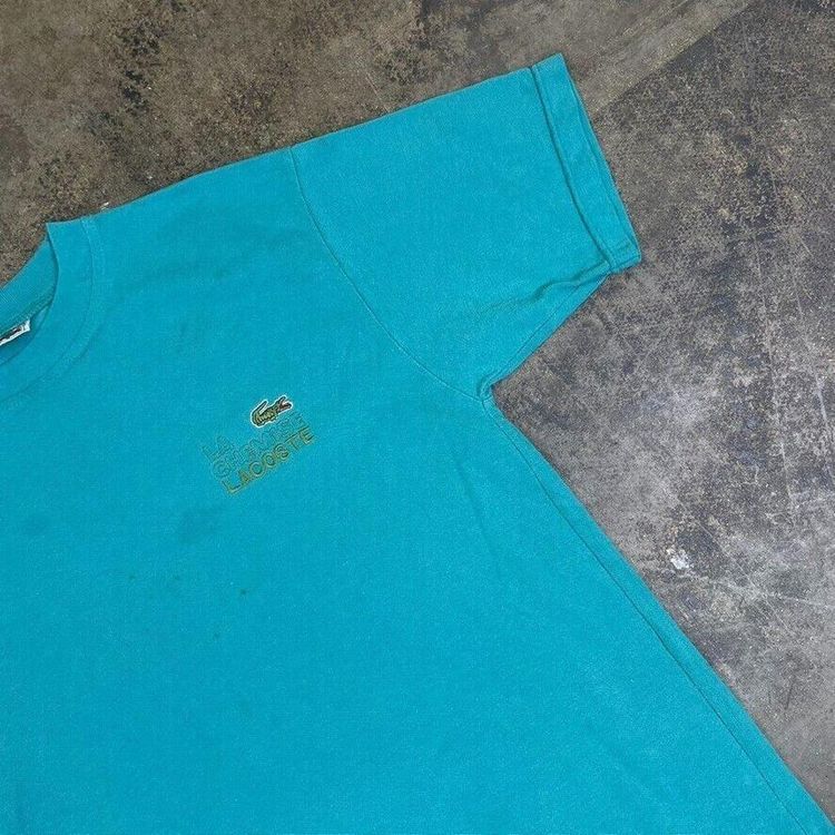 Lacoste Chemise T-Shirt 90s Logo Sports Tee, Green, Mens 5 Large image 3