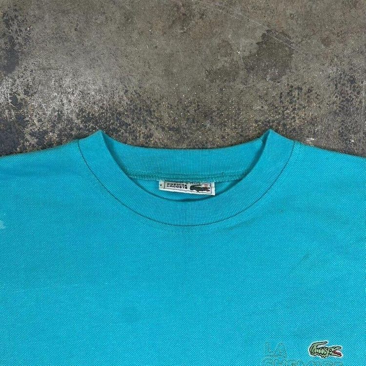 Lacoste Chemise T-Shirt 90s Logo Sports Tee, Green, Mens 5 Large image 5