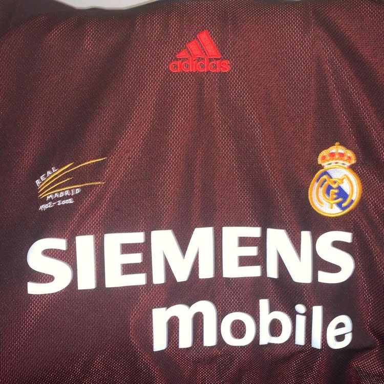Real Madrid 2002/03 Adidas Goalkeeper Football Shirt Orange/Black XL Rare 3