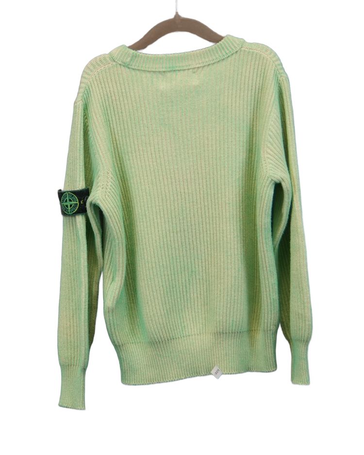 Stone Island Kids Dust Treatment Knitted Sweatshirt Green obraz 6