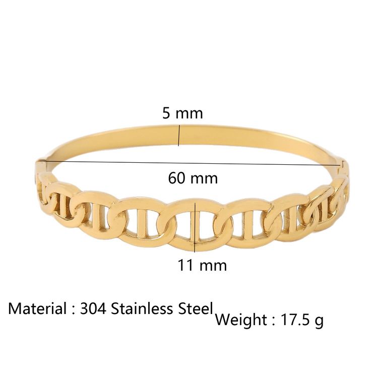 Gold Chain Link Bracelet image 4