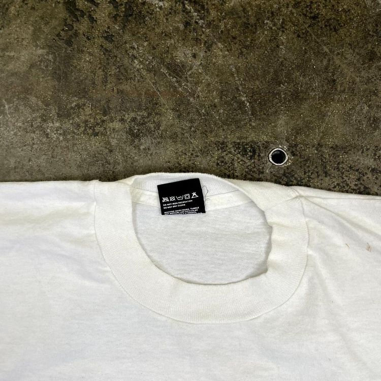 Cycling Graphic T-Shirt 90s Long Sleeve Single Stitch Tee, White Mens XL 7