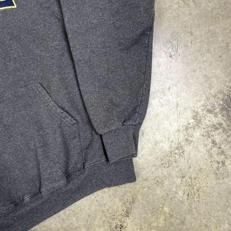Champion College Hoodie Graphic USA Y2K Sweatshirt, Grey Mens XL 2