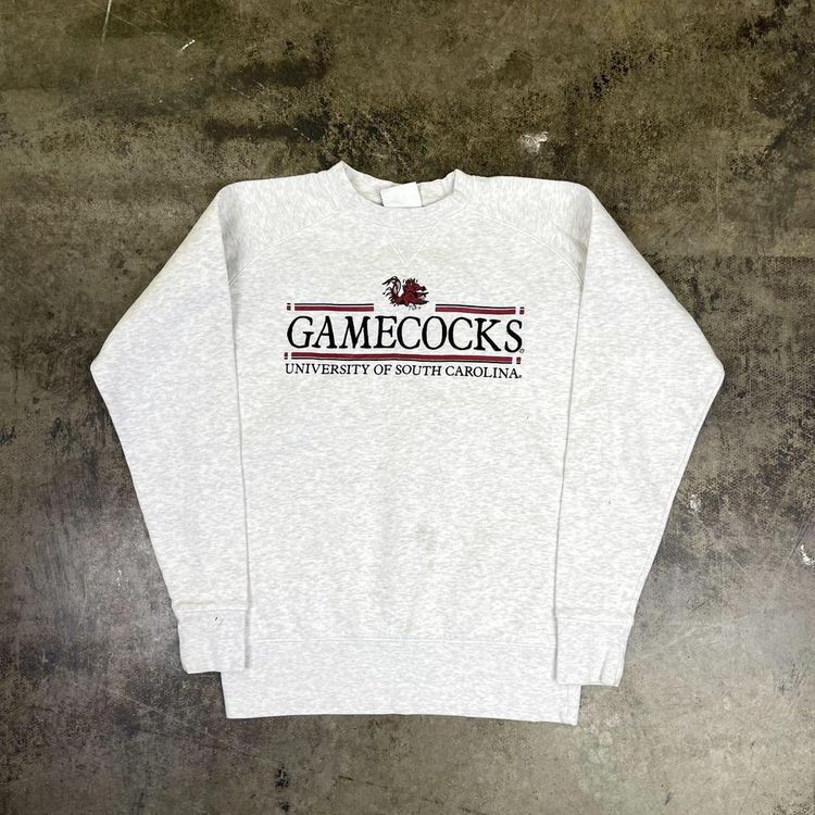 Champion Sweatshirt Crew Neck College Jumper, Grey Marl, Mens Small image 1