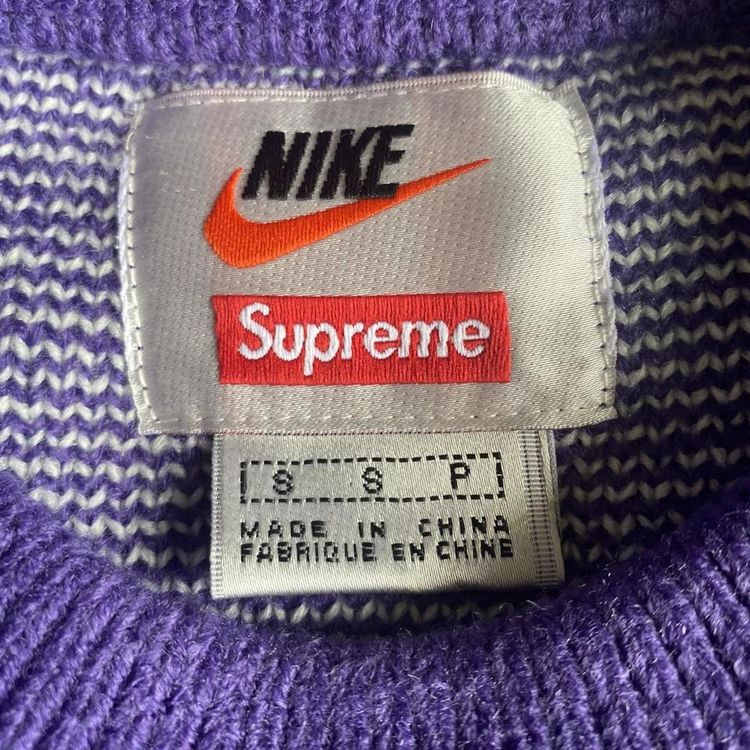 Supreme x Nike purple swoosh knitted sweater image 3
