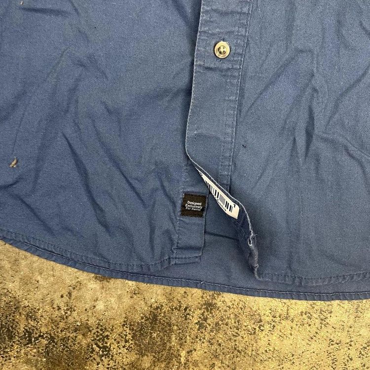 Carhartt Shirt USA Short Sleeve Workwear Western Shirt, Blue, Mens XL 5