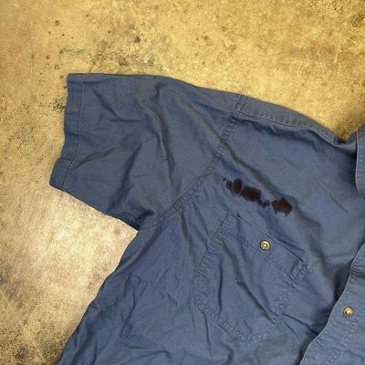 Carhartt Shirt USA Short Sleeve Workwear Western Shirt, Blue, Mens XL 7
