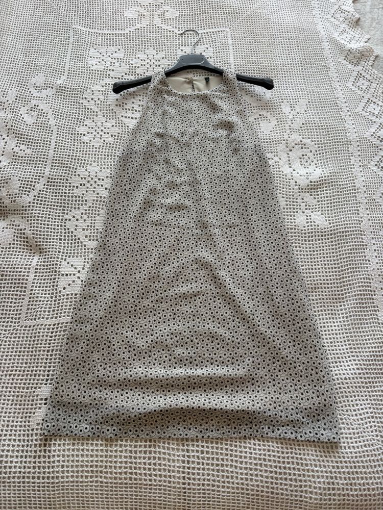 Other Grey Sleeveless Dress With Eyelet Pattern product image