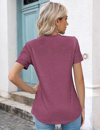 Purple Short Sleeve Top obraz 3