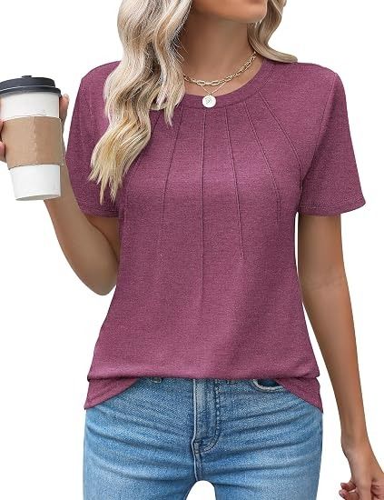 Purple Short Sleeve Top obraz 4