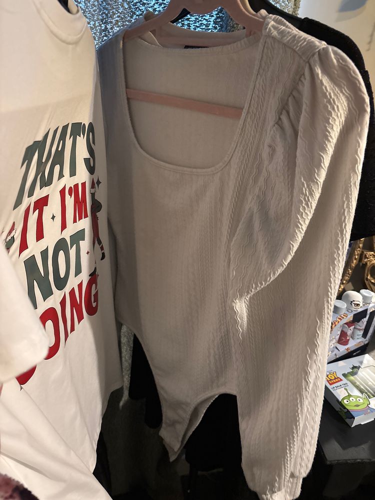 Other White Textured Long Sleeve Top size 10-12 product image