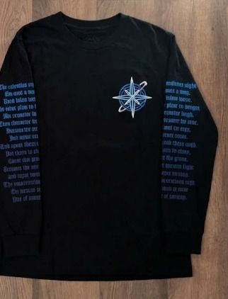 Black Long Sleeve Shirt With Space And Circuit Designs 2