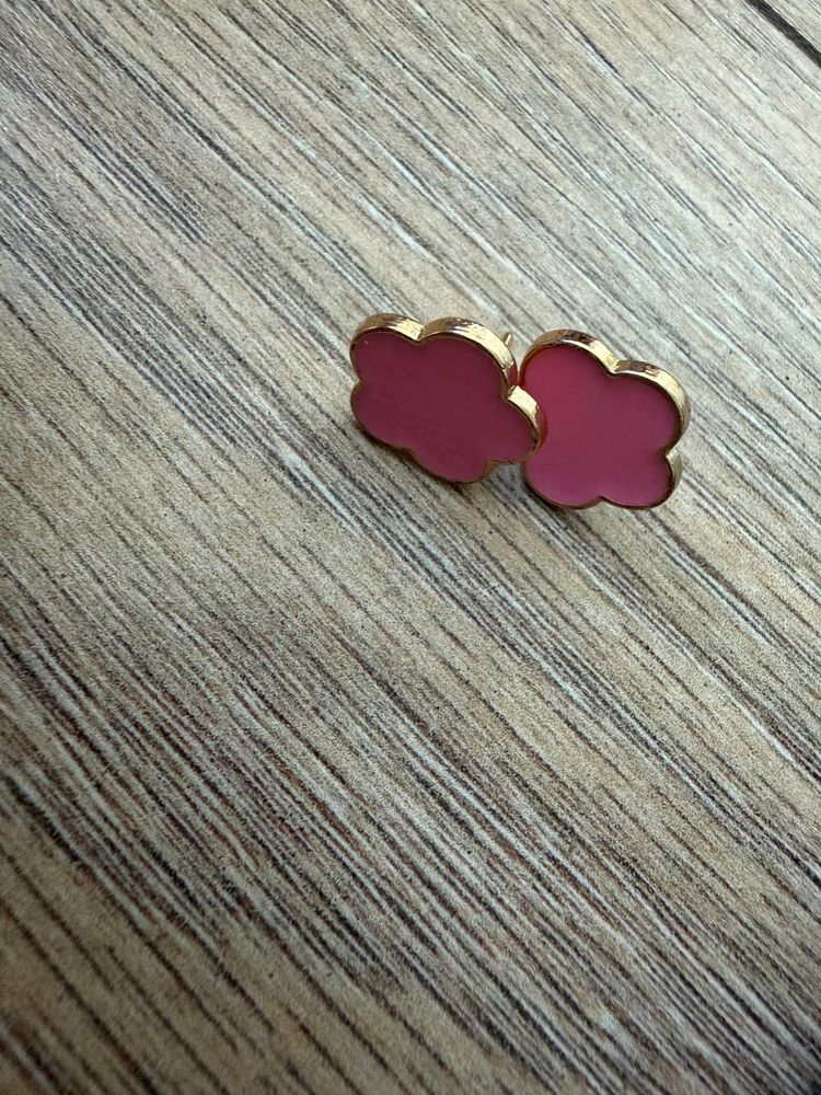 Pink Flower-Shaped Earrings