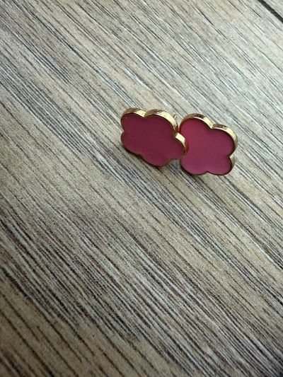 Pink Flower-Shaped Earrings
