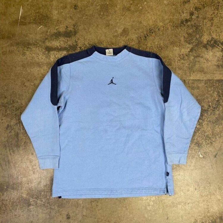 Jordan Sweatshirt Jumpman Y2K Vintage Sports Jumper, Blue, Womens XL image 1