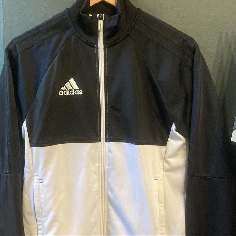 Adidas Track Jacket in Black and White image 3