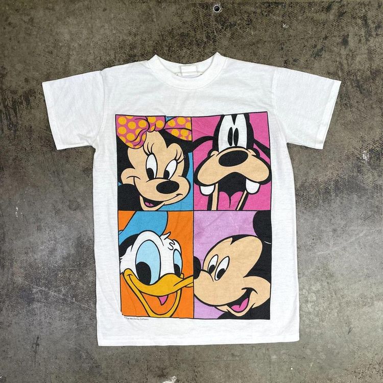 Disney Land Tee Mickey Mouse Y2K Baby Graphic T-Shirt, White, Womens Small image 1