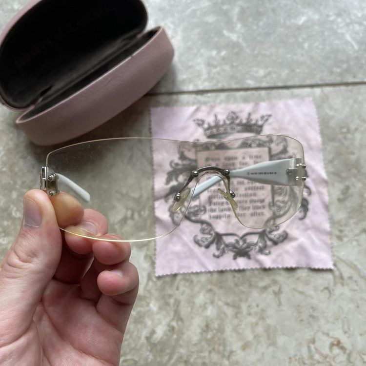 Vintage Juicy Couture Clear Sunglasses imagen 4