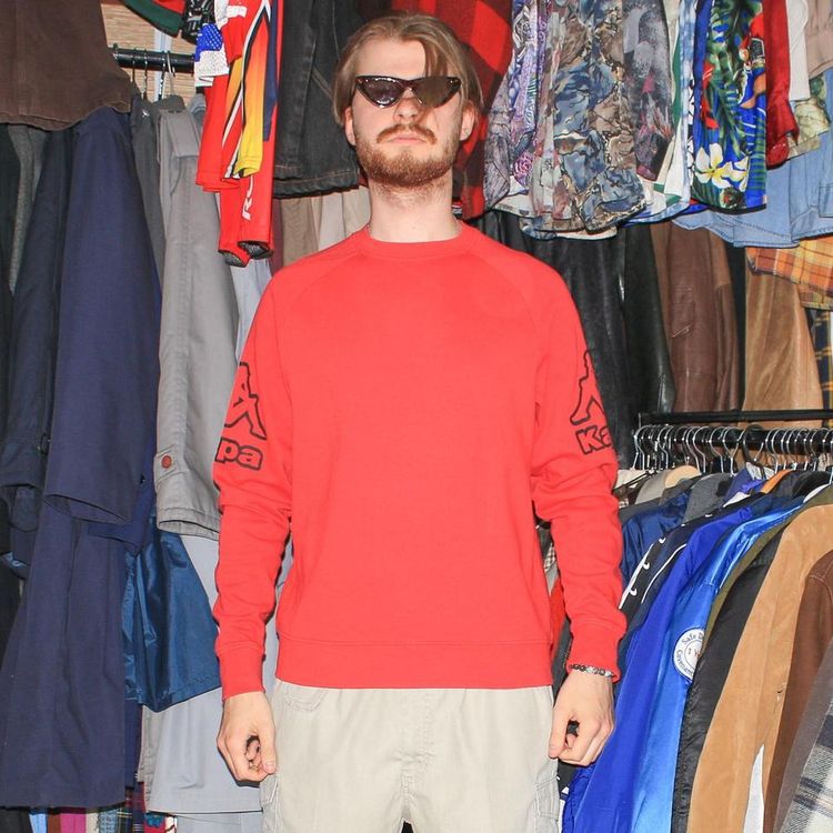 Vintage 90s KAPPA athletic sweatshirt in red image 1