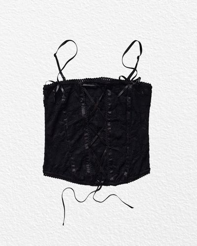 Black Lace Corset Top