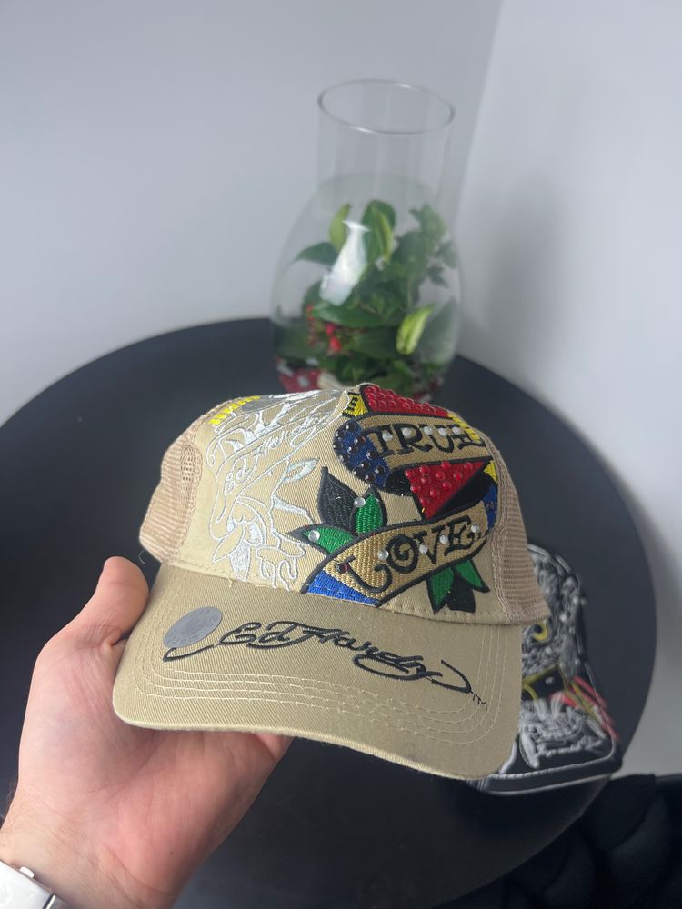 Beige Embroidered Baseball Cap