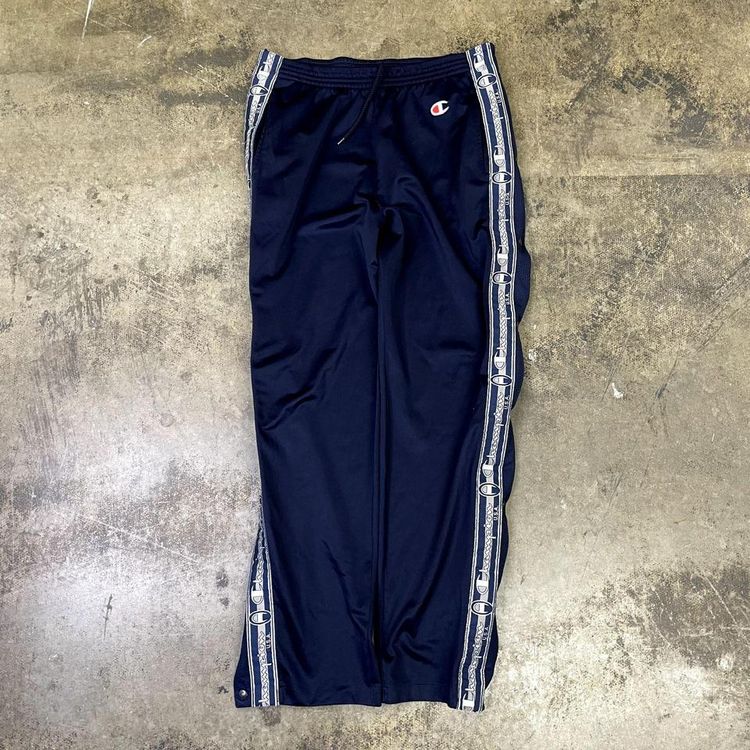 Champion Champion Tracksuit Bottoms Y2K Vintage Popper Sports Joggers, Navy, Mens Medium product image