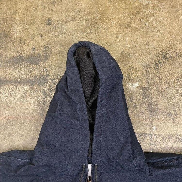 Carhartt Active Jacket Y2K USA Mesh Lined Full-Zip Coat, Navy Blue, Mens XL image 6