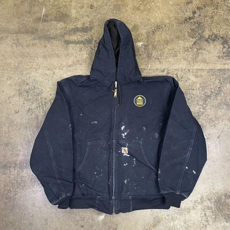 Carhartt Active Jacket Y2K USA Mesh Lined Full-Zip Coat, Navy Blue, Mens XL image 1