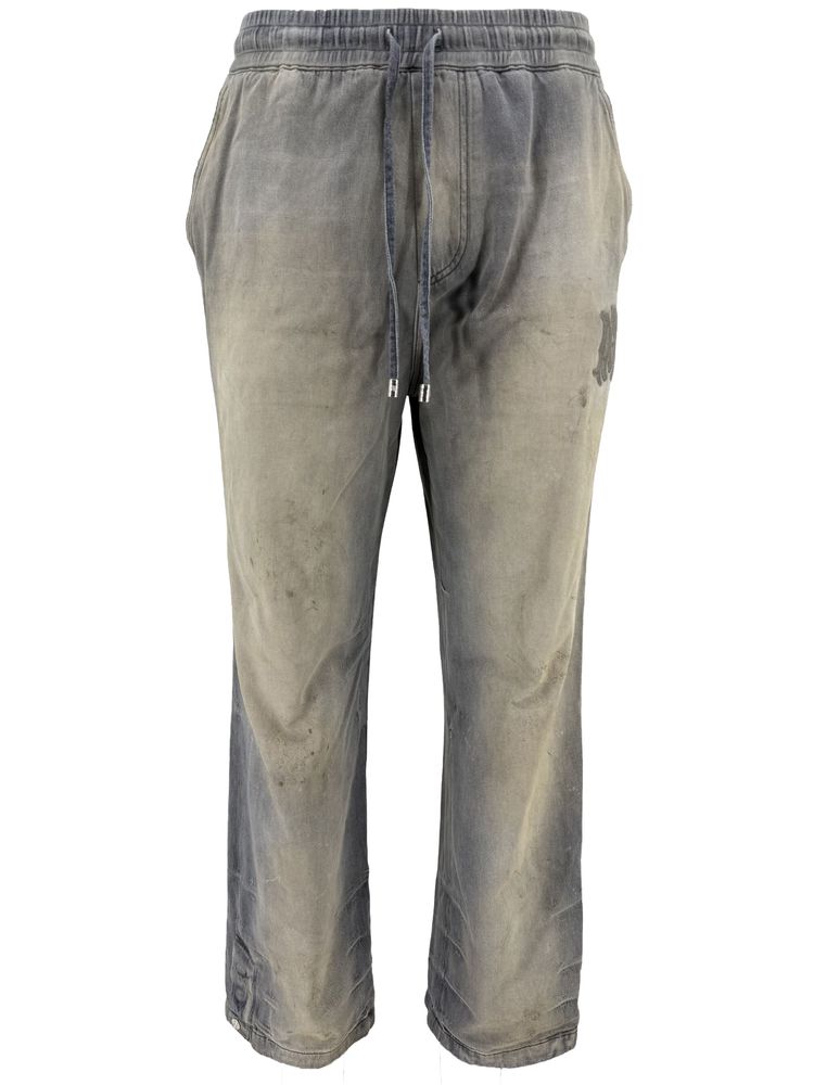 Amiri Distressed RLX Baggy Straight Leg Jeans - Grey (567053111)