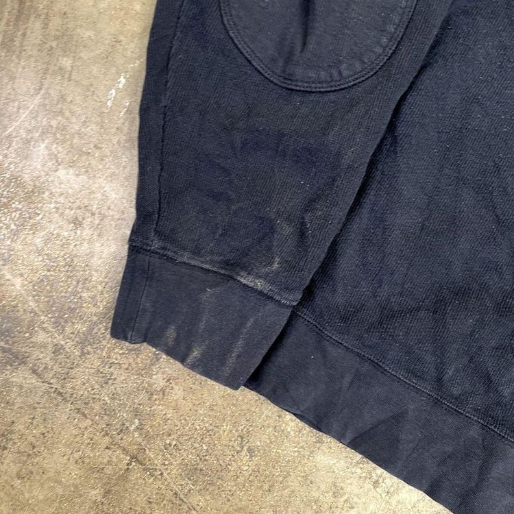 Carhartt Sweatshirt 90s Workwear Ribbed Pull Over Sweater, Navy Blue, Mens Large image 5
