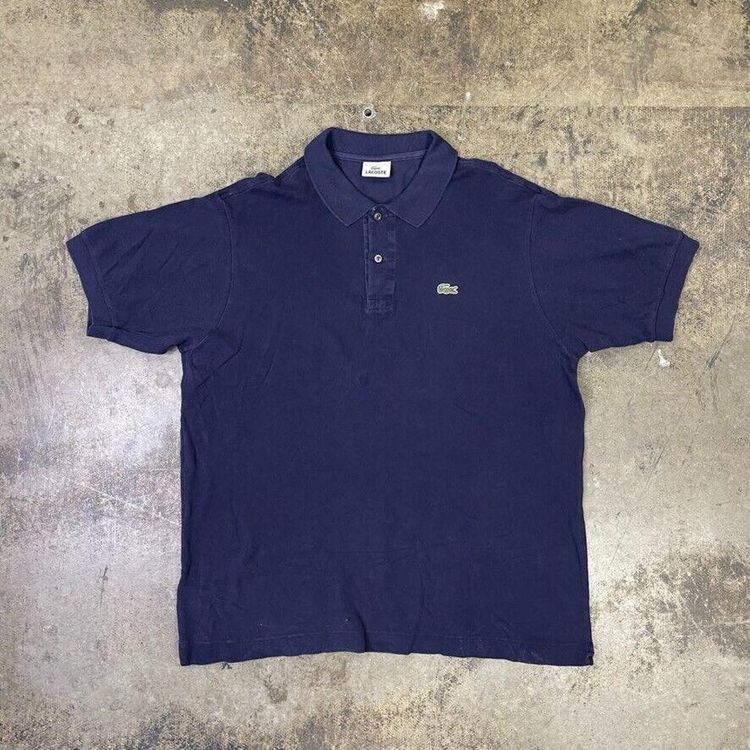 Lacoste Polo Shirt Y2K Vintage Short Sleeve Top, Navy Blue, Mens XL image 1